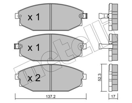 Гальмівні колодки METELLI 22-0363-0