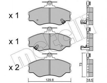 Гальмівні колодки METELLI 22-0366-0