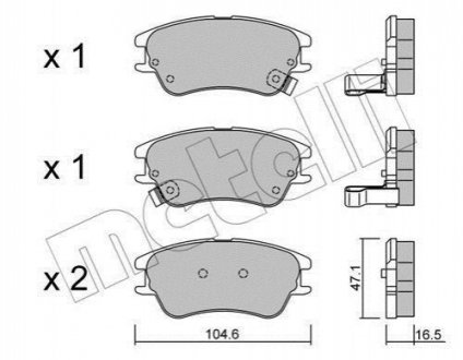 Гальмівні колодки METELLI 22-0502-0