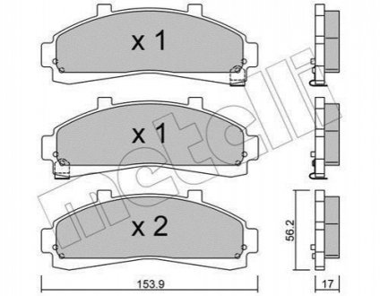 Комплект тормозных колодок, дисковый тормоз METELLI 22-0683-0 (фото 1)