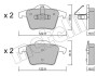 Комплект тормозных колодок, дисковый тормоз METELLI 22-0688-0 (фото 1)