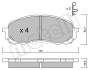 Комплект гальмівних колодок, дискове гальмо METELLI 22-0762-0 (фото 1)