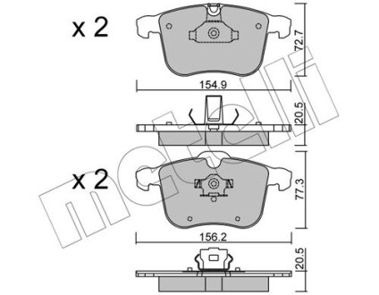 Тормозные колодки METELLI 22-0813-0