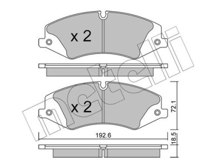 Тормозные колодки METELLI 22-0836-0