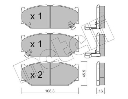 Гальмівні колодки METELLI 22-0897-0