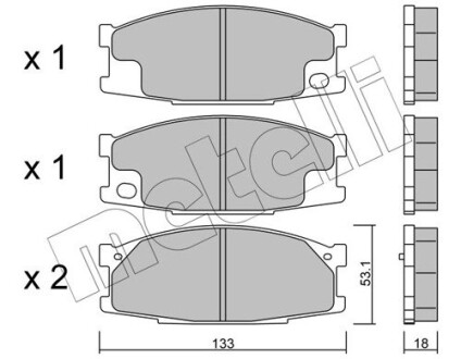 Гальмівні колодки METELLI 22-0909-0