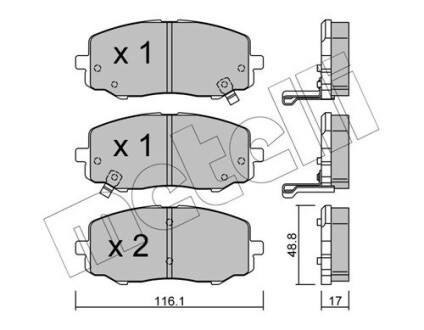 Гальмівні колодки METELLI 22-0912-0