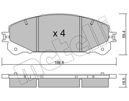 Гальмівні колодки METELLI 22-0938-1