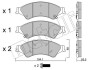 Комплект гальмівних колодок, дискове гальмо METELLI 22-0971-0 (фото 1)