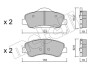 Комплект тормозных колодок, дисковый тормоз METELLI 22-0982-0 (фото 1)