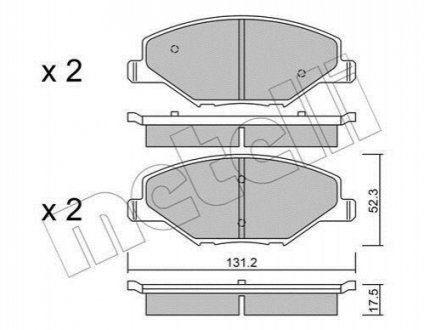 Комплект тормозных колодок, дисковый тормоз METELLI 22-1006-0 (фото 1)