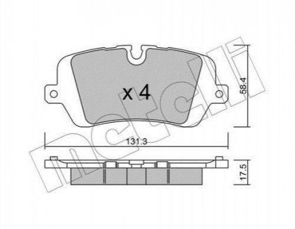 Комплект тормозных колодок, дисковый тормоз METELLI 22-1025-0