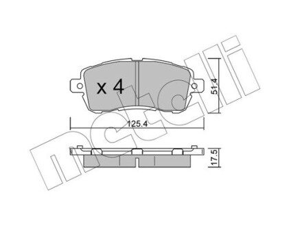 Тормозные колодки METELLI 22-1185-0 (фото 1)