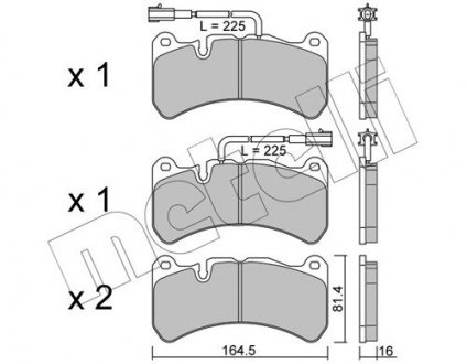 Тормозные колодки METELLI 22-1201-2 (фото 1)