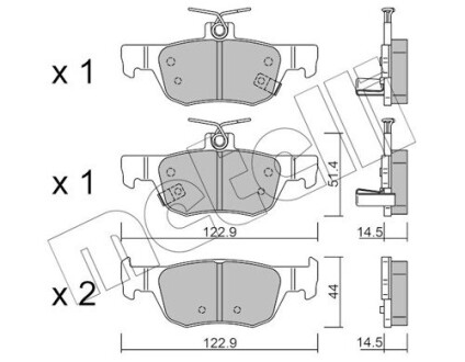 Гальмівні колодки METELLI 22-1226-0