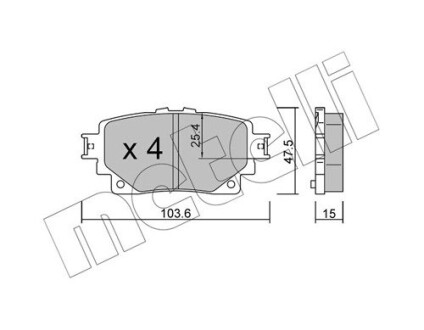 Гальмівні колодки METELLI 22-1229-0