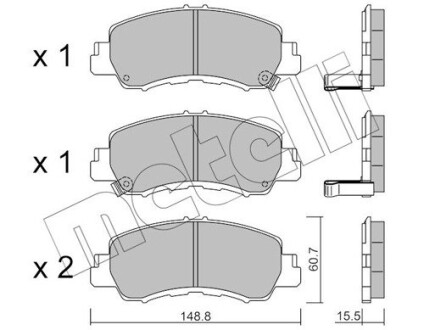 Тормозные колодки METELLI 22-1239-0