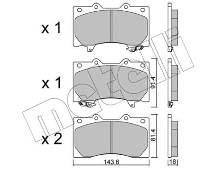 Тормозные колодки METELLI 22-1279-0