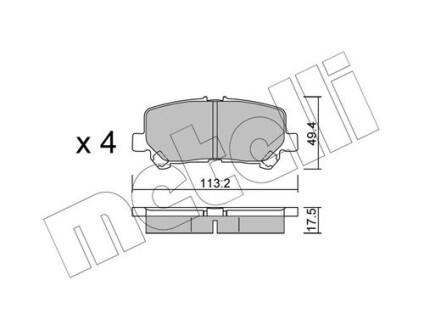 Тормозные колодки METELLI 22-1292-0