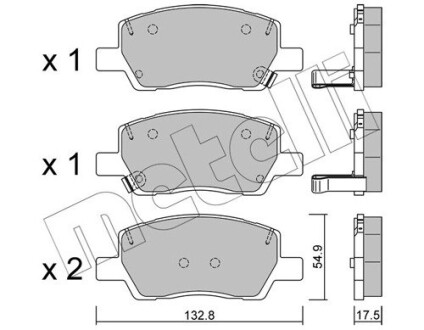 Гальмівні колодки METELLI 22-1296-0