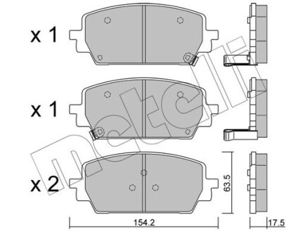 Тормозные колодки METELLI 22-1303-0