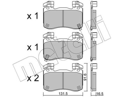 Гальмівні колодки METELLI 22-1306-0 (фото 1)