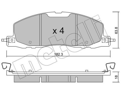 Тормозные колодки METELLI 22-1330-0