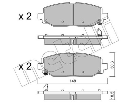 Тормозные колодки METELLI 22-1335-0