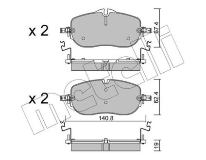 Тормозные колодки METELLI 22-1355-0