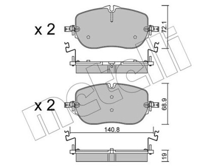 Тормозные колодки METELLI 22-1356-0