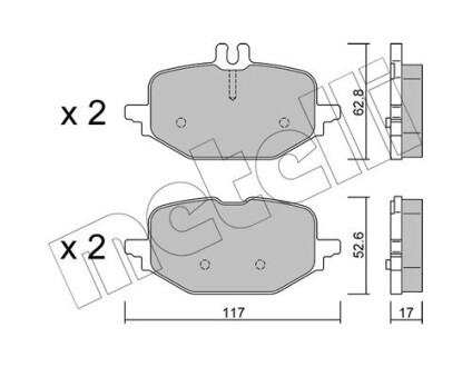 Тормозные колодки METELLI 22-1359-1