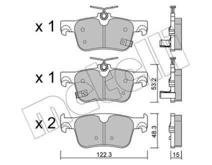 Тормозные колодки METELLI 22-1363-0