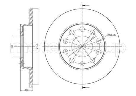 Тормозные диски METELLI 23-0748C (фото 1)