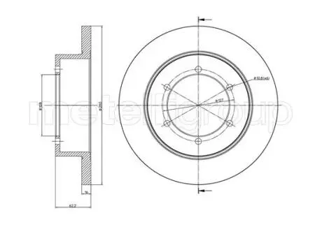 Гальмівний диск nissan cabstar 06 - задній -abs METELLI 23-1109C