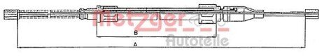 Трос, стоянкова гальмівна система METZGER 10.745