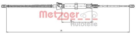 Трос, стоянкова гальмівна система METZGER 10.9032