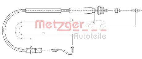 Трос газу METZGER 11.0637