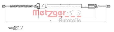 Трос, стояночная тормозная система METZGER 11.6598