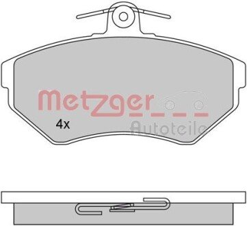 Комплект тормозных колодок, дисковый тормоз METZGER 1170061