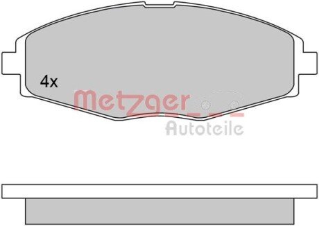 Комплект гальмівних колодок, дискове гальмо METZGER 1170354