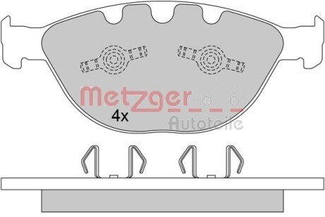 Комплект тормозных колодок, дисковый тормоз METZGER 1170380