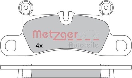 Комплект гальмівних колодок, дискове гальмо METZGER 1170523