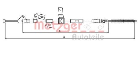 Трос, стояночная тормозная система METZGER 17.5070