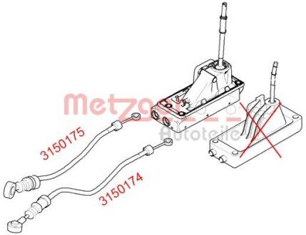 Трос, механическая коробка передач METZGER 3150175