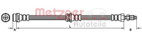 Тормозной шланг METZGER 4110038