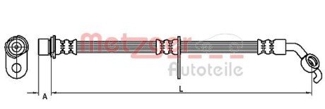 Тормозной шланг METZGER 4110098