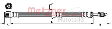 Тормозной шланг METZGER 4110226