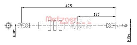 Тормозной шланг METZGER 4110447