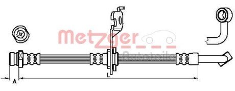 Тормозной шланг METZGER 4110452