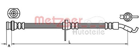 Гальмівний шланг METZGER 4110468